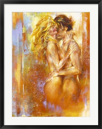 Framed Les Amoureux II Print