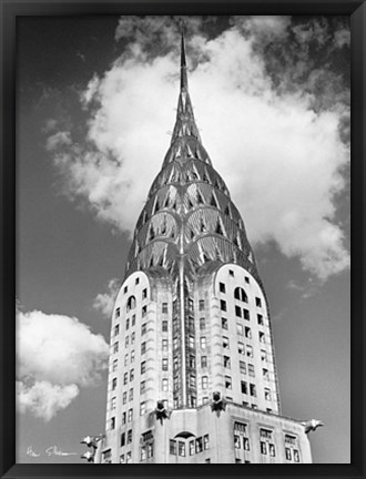 Framed Top of Chrysler Building Print