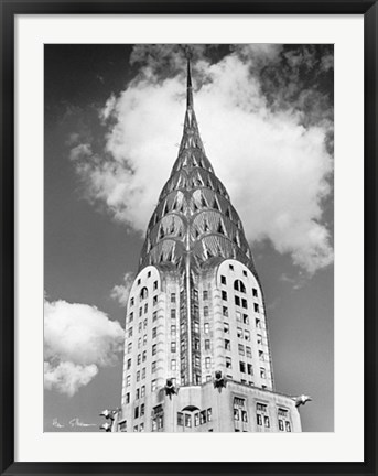 Framed Top of Chrysler Building Print