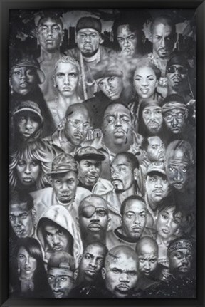 Framed Hip-Hop Montage Print