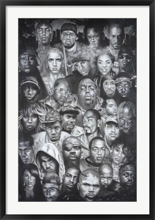 Framed Hip-Hop Montage Print