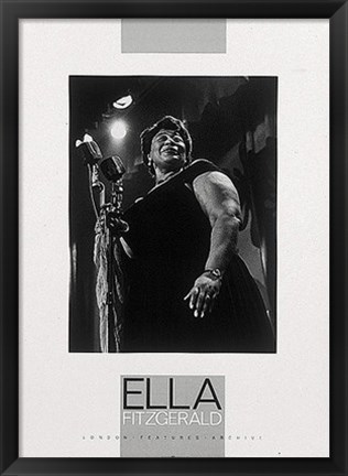 Framed Ella Fitzgerald,  singer Print