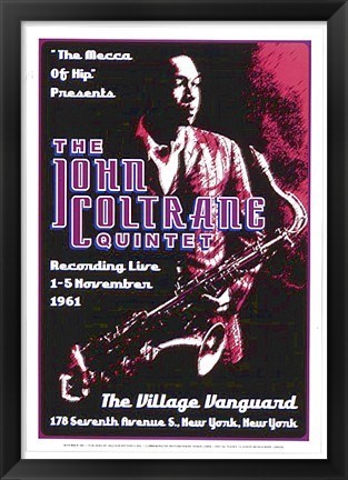 Framed John Coltrane Quintet: Village Vanguard, 1961 Print