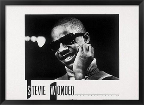 Framed Stevie Wonder Print