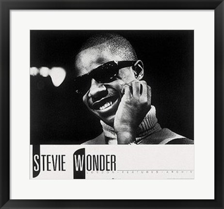 Framed Stevie Wonder Print