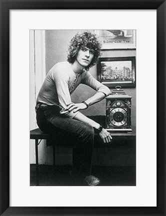 Framed David Bowie, curly hair Print