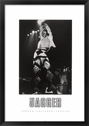 Framed Mick Jagger, On Stage Print