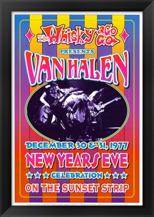 Framed Van Halen, new years eve, 1977 Print