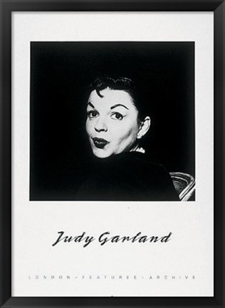 Framed Judy Garland, black and white Print