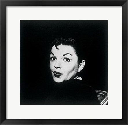 Framed Judy Garland, black and white Print