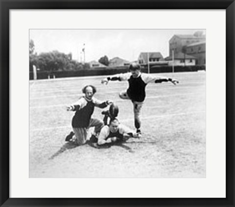 Framed Three Stooges, football Print