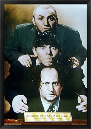 Framed Three Stooges, attorneys at law Print