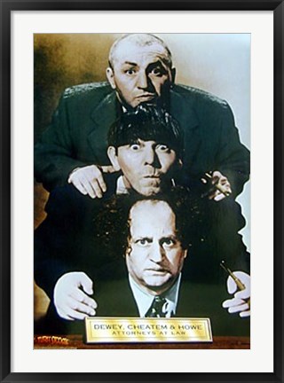 Framed Three Stooges, attorneys at law Print