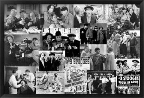 Framed Three Stooges, Movie Montage Print