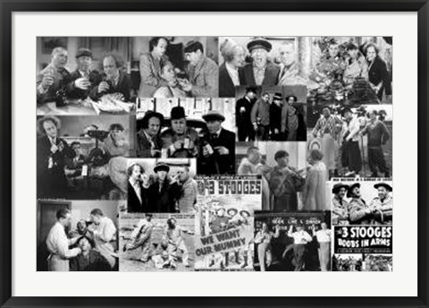 Framed Three Stooges, Movie Montage Print