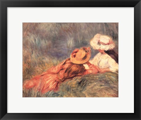 Framed Jeune Filles Au Bord De L&#39;Eau Print