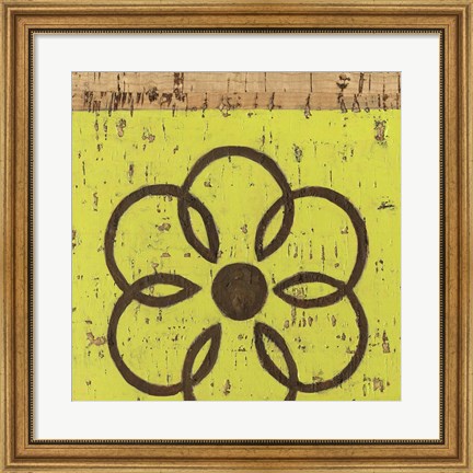 Framed Key Lime Rosette II Print