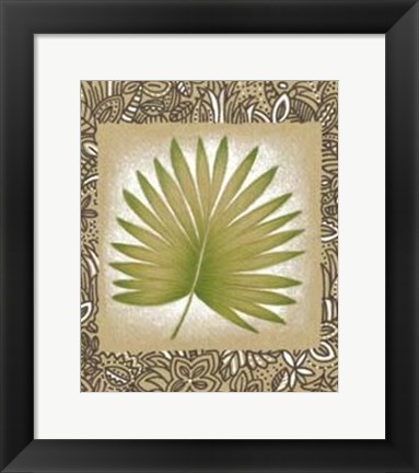 Framed Exotic Palm Leaf II Print