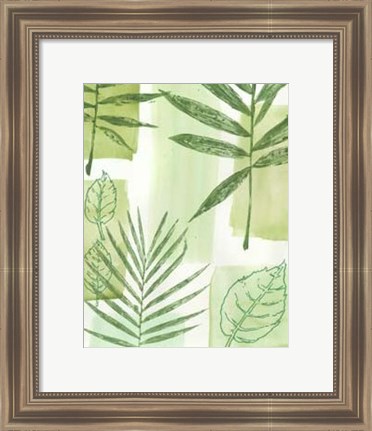 Framed Leaf Impressions IV Print