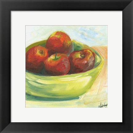 Framed Bowl of Fruit III Print