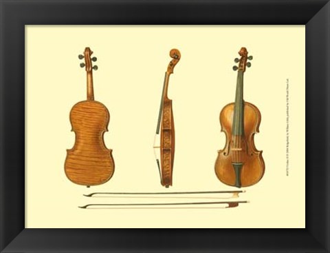 Framed Antique Violins II Print