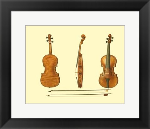 Framed Antique Violins II Print