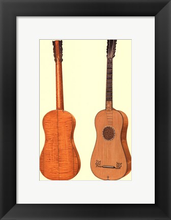 Framed Antique Guitars I Print