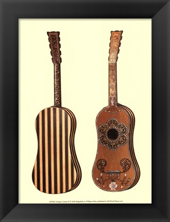 Framed Antique Guitars II Print