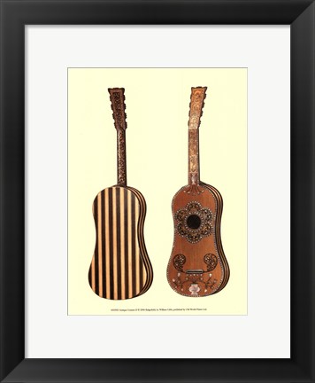 Framed Antique Guitars II Print