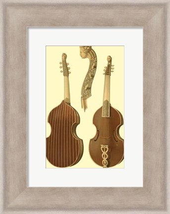 Framed Antique Violas I Print