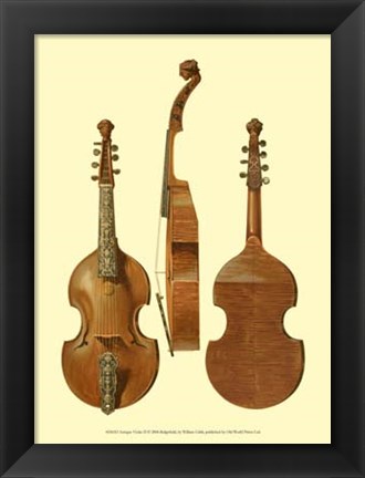 Framed Antique Violas II Print