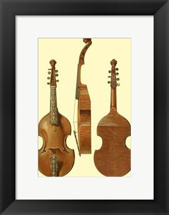 Framed Antique Violas II Print