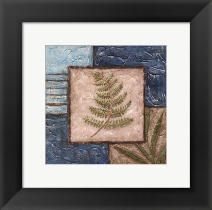 Framed Fern Montage II Print