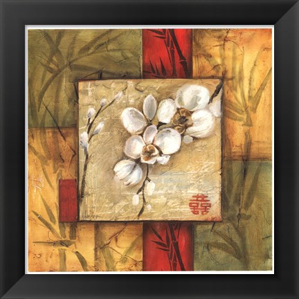 Framed Asian Orchid Montage I Print