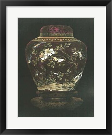 Framed Oriental Ginger Jar I Print