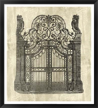 Framed Wrought Iron Gate Print