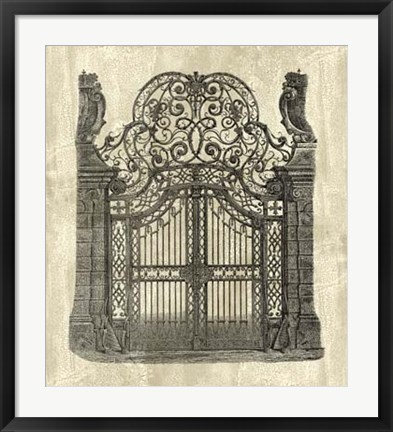 Framed Wrought Iron Gate Print