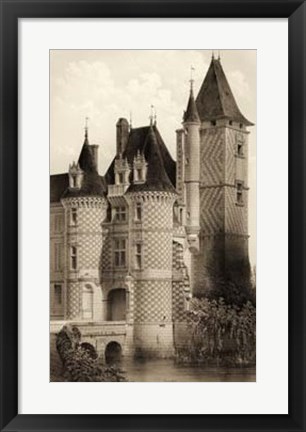 Framed Sepia Chateaux VII Print