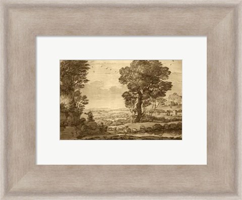 Framed Pastoral Landscape VIII Print