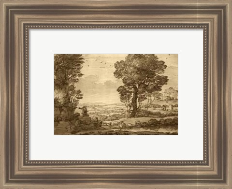 Framed Pastoral Landscape VIII Print