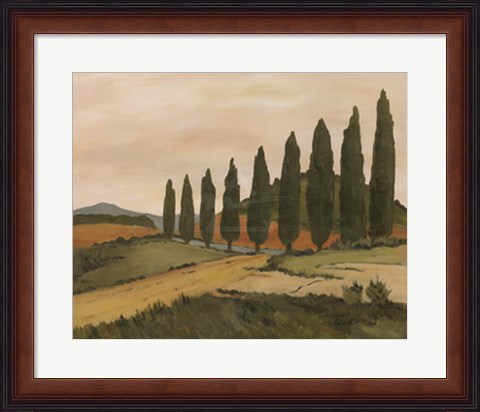 Framed Shady Tuscan Road Print