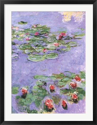 Framed Water Lilies, c. 1914-1917 Print