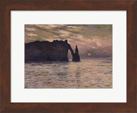 Framed Cliff, Etretat, Sunset, 1883 Print