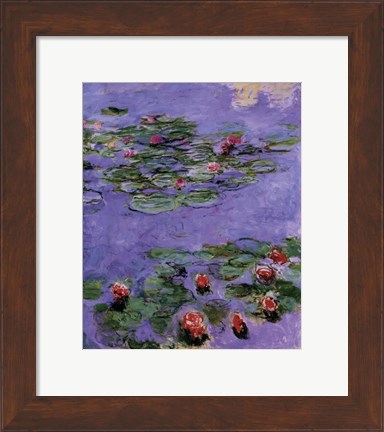 Framed Water Lilies, c. 1914-1917 Print