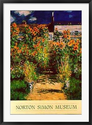 Framed Artist&#39;s Garden, Vetheuil Print