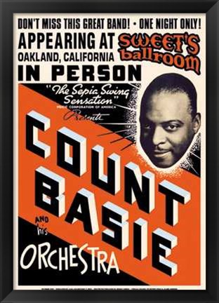 Framed Count Basie Sweets Ballroom, Oakland 19 Print