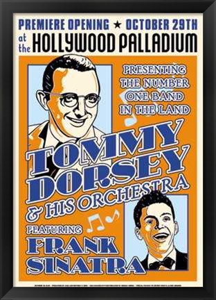 Framed Dorsey and Sinatra Hollywood Palladium 1 Print