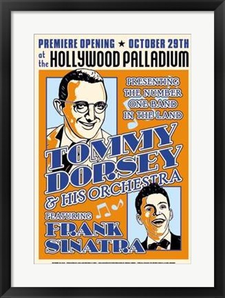 Framed Dorsey and Sinatra Hollywood Palladium 1 Print