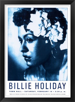 Framed Billie Holiday Town Hall Nyc 1946 Print