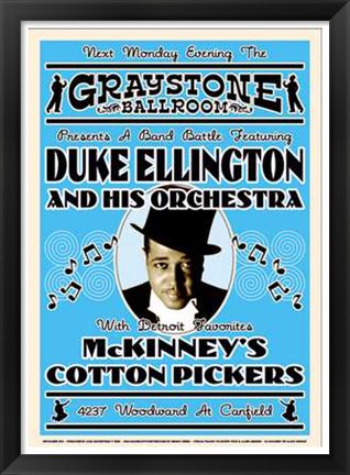 Framed Duke Ellington Graystone Ballrm Detroit Print